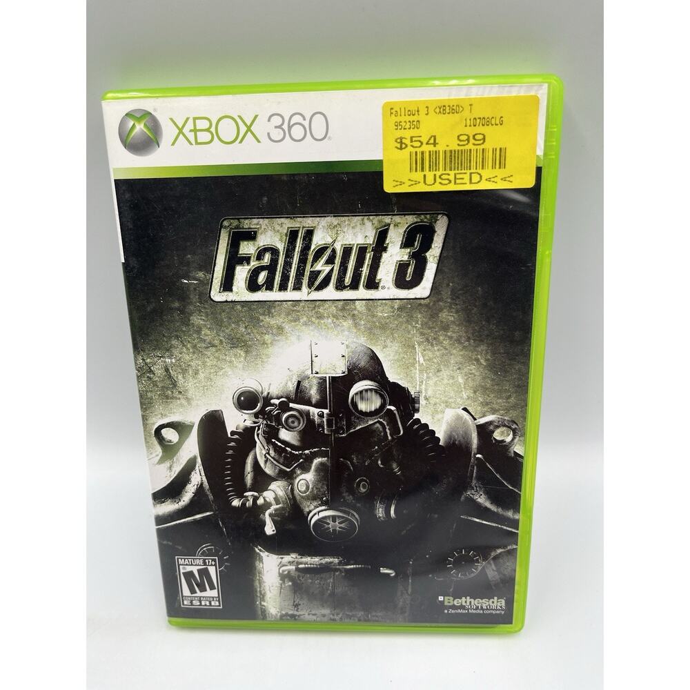 Fallout 3 (Microsoft Xbox 360, 2008) CIB Complete W/ Manual Tested Working